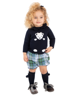 Conjunto de punto osita para bebé niña [product.brand] 1 - Ropa para Bebé | dyley | 