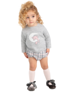 Conjunto punto luna osito para bebé niña [product.brand] 1 - Ropa para Bebé | dyley | 