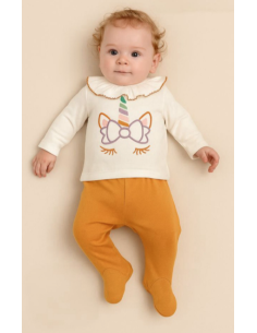 Conjunto 2 piezas polaina unicornio bebé 