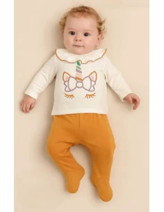 Conjunto 2 piezas polaina unicornio bebé 