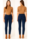 Pantalón tejano recto mujer 