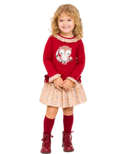 Conjunto infantil buho niña 