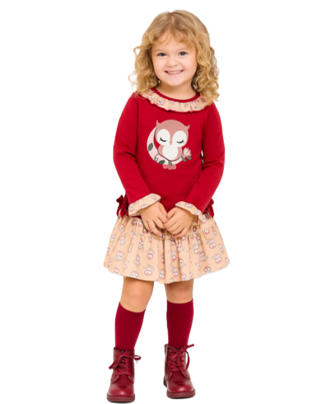 Conjunto infantil buho niña 
