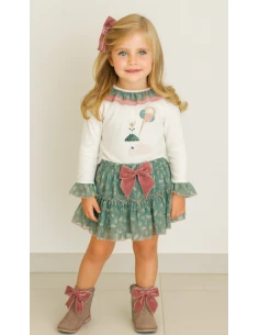 Conjunto 2 piezas organza niña 