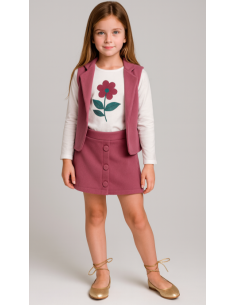 Conjunto 2 piezas falda niña 