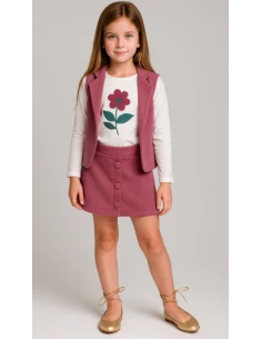 Conjunto 2 piezas falda niña 