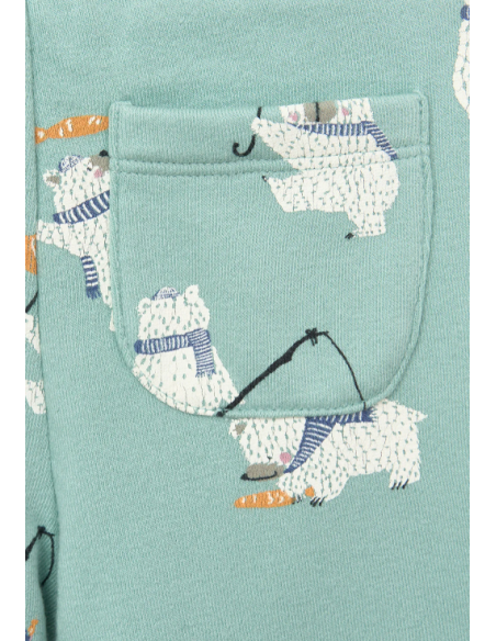 Pantalón estampado felpa bebé 