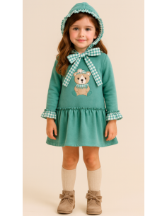Vestido felpa osito niña 