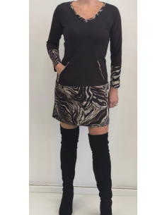 Vestido combinado chocolate mujer [product.brand] 1 - Ropa para Bebé | dyley | 