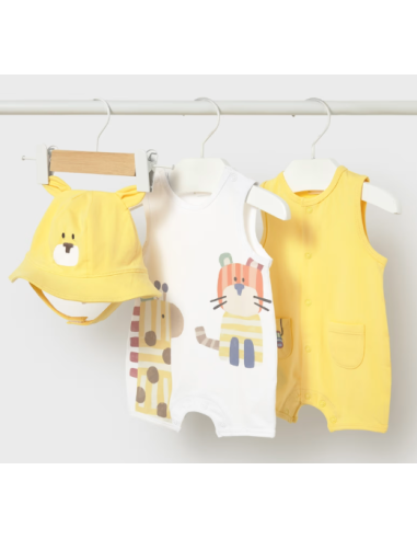 Set 2 ranita con gorro bebé niño 