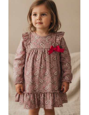 Vestido infantil floreado niña 