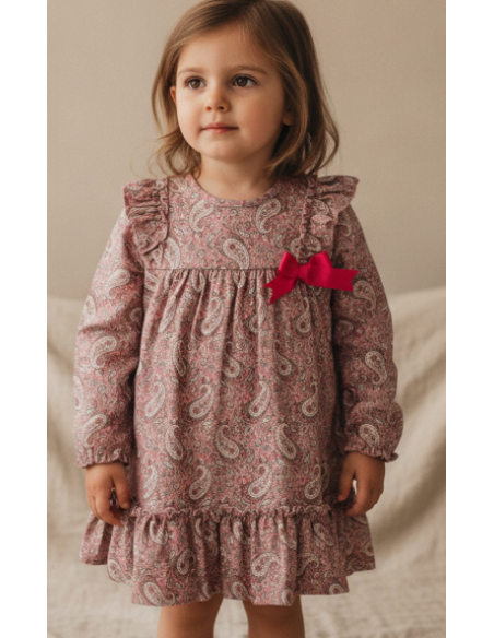 Vestido infantil floreado niña 