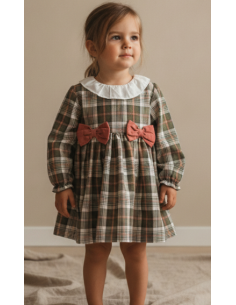Vestido infantil cuadros niña 