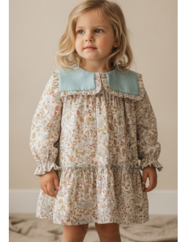 Vestido infantil floreado niña 