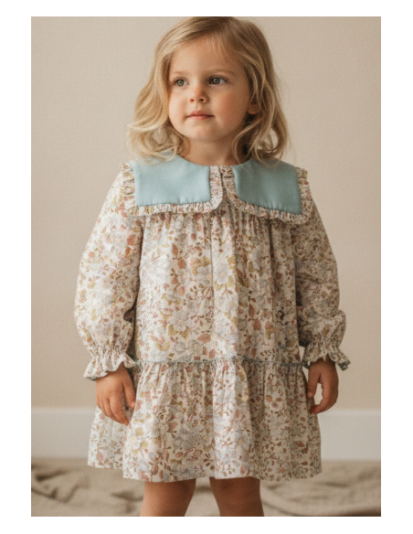 Vestido infantil floreado niña 