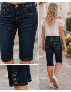 Pantalón pirata tejano niña 