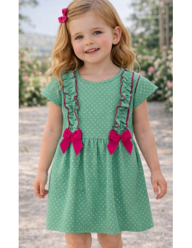 Vestido sin manga lunares niña 