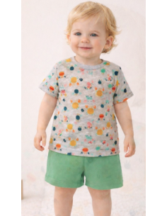 Conjunto corto cangrejos bebé niño 