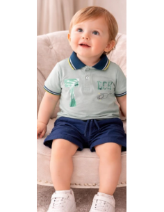 Conjunto polo a juego con bermuda de niño 