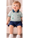 Conjunto polo a juego con bermuda de niño 