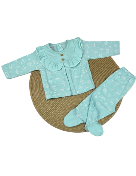 Conjunto polaina tapeta crabs bebé niño 