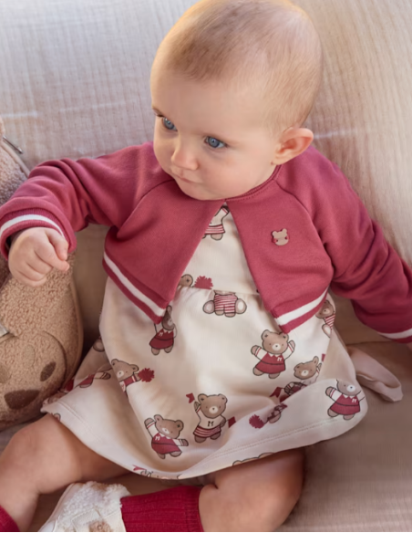Vestido con rebeca bebé niña 