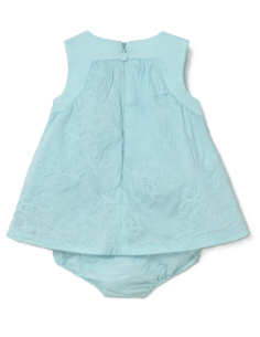Vestido bordado con cubrepañal bebé  2