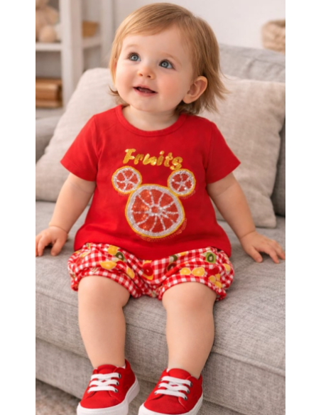 Conjunto blusa braguita bebé niña 