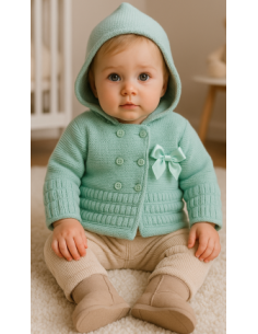 Chaqueta con capucha bebé 