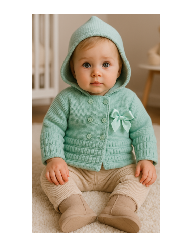 Chaqueta con capucha bebé 