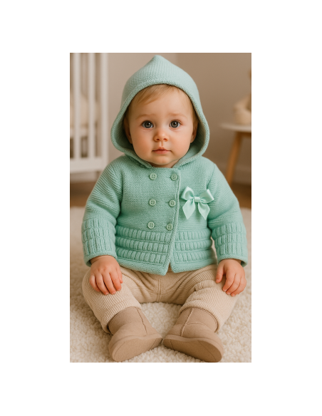 Chaqueta con capucha bebé 