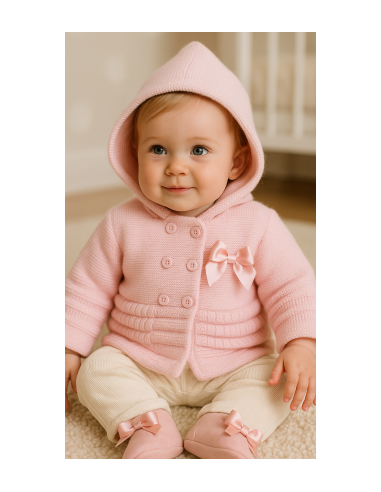 Chaqueta con capucha bebé 