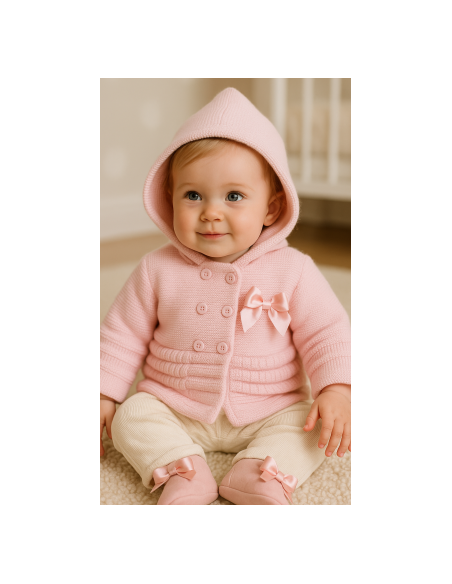Chaqueta con capucha bebé 