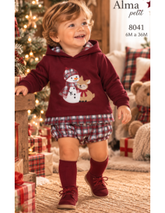Conjunto bebé niño muñeco de nieve 