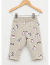 Pantalón estampado felpa bebé niña 