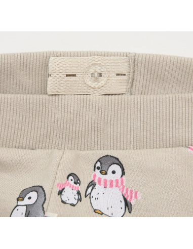 Pantalón estampado felpa bebé niña 