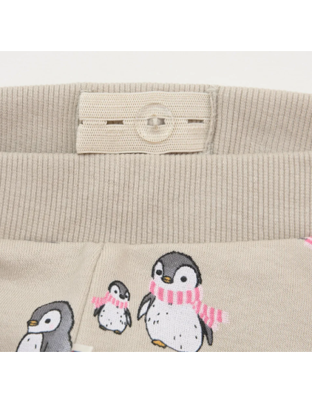 Pantalón estampado felpa bebé niña 