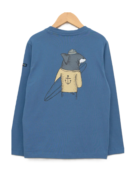 Camiseta manga larga tiburón para niño 