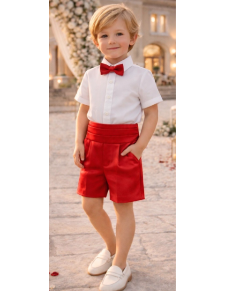 Conjunto traje corto de vestir niño 
