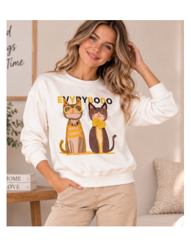 Sudadera mujer gatos 