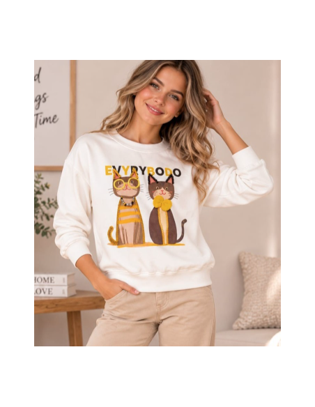 Sudadera mujer gatos 