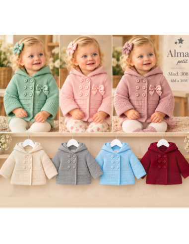 Chaqueta con capucha bebé 