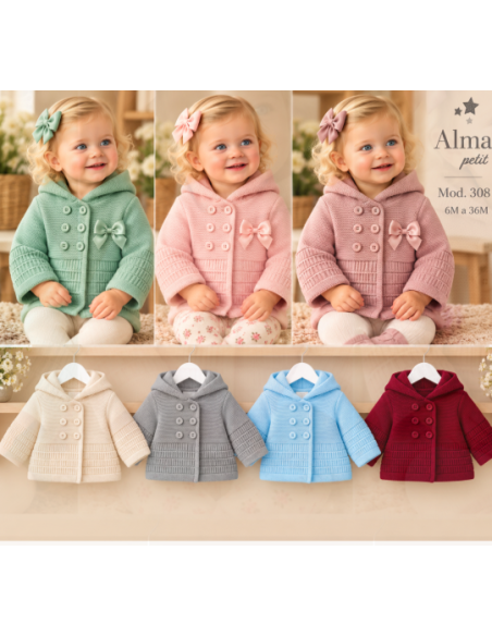 Chaqueta con capucha bebé 