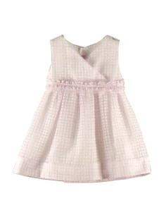 Vestido de ceremonia cuello cruzado bebé niña 