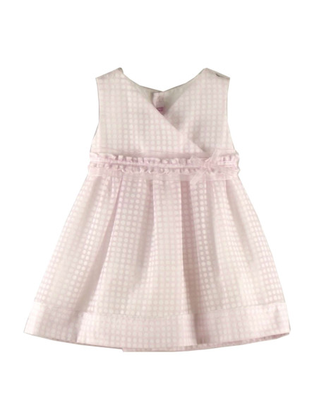 Vestido de ceremonia cuello cruzado bebé niña 
