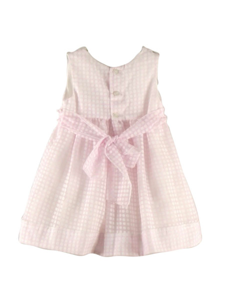 Vestido de ceremonia cuello cruzado bebé niña 