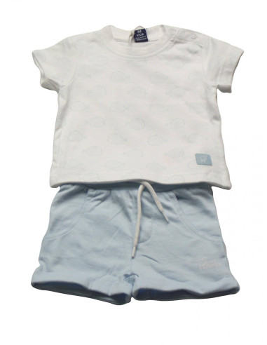 Conjunto manga corta camiseta pececitos bebé niño 1 - Ropa para Bebé | dyley | 