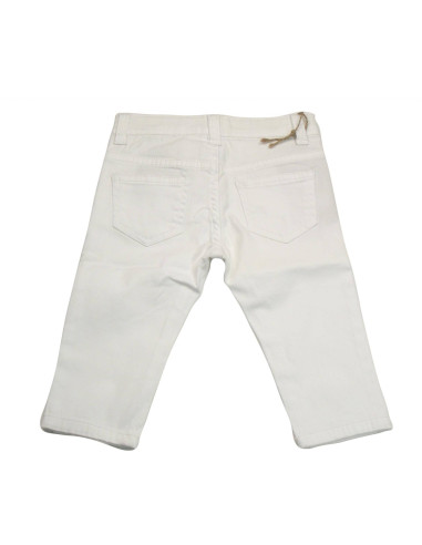 Pantalón largo blanco bebé niño 
