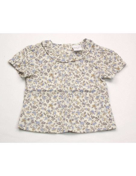 Blusa manga corta florecitas bebé niña [product.brand] 1 - Ropa para Bebé | dyley | 