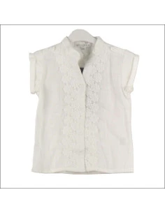 Blusa manga corta cuello mao niña 